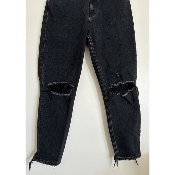 Black Abercrombie The Mom High Rise Curve Love Jeans 26/2 - Picture 4 of 8